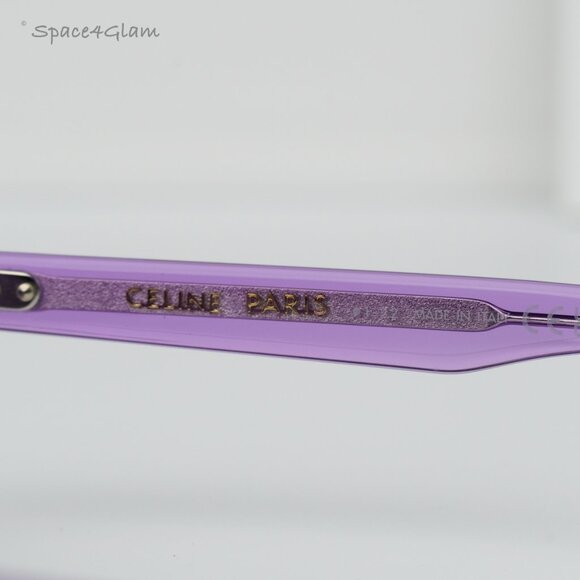 BRAND NEW Celine CL40231I 81Y Transparent Violet Geometric Unisex Sunglasse - Picture 7 of 9